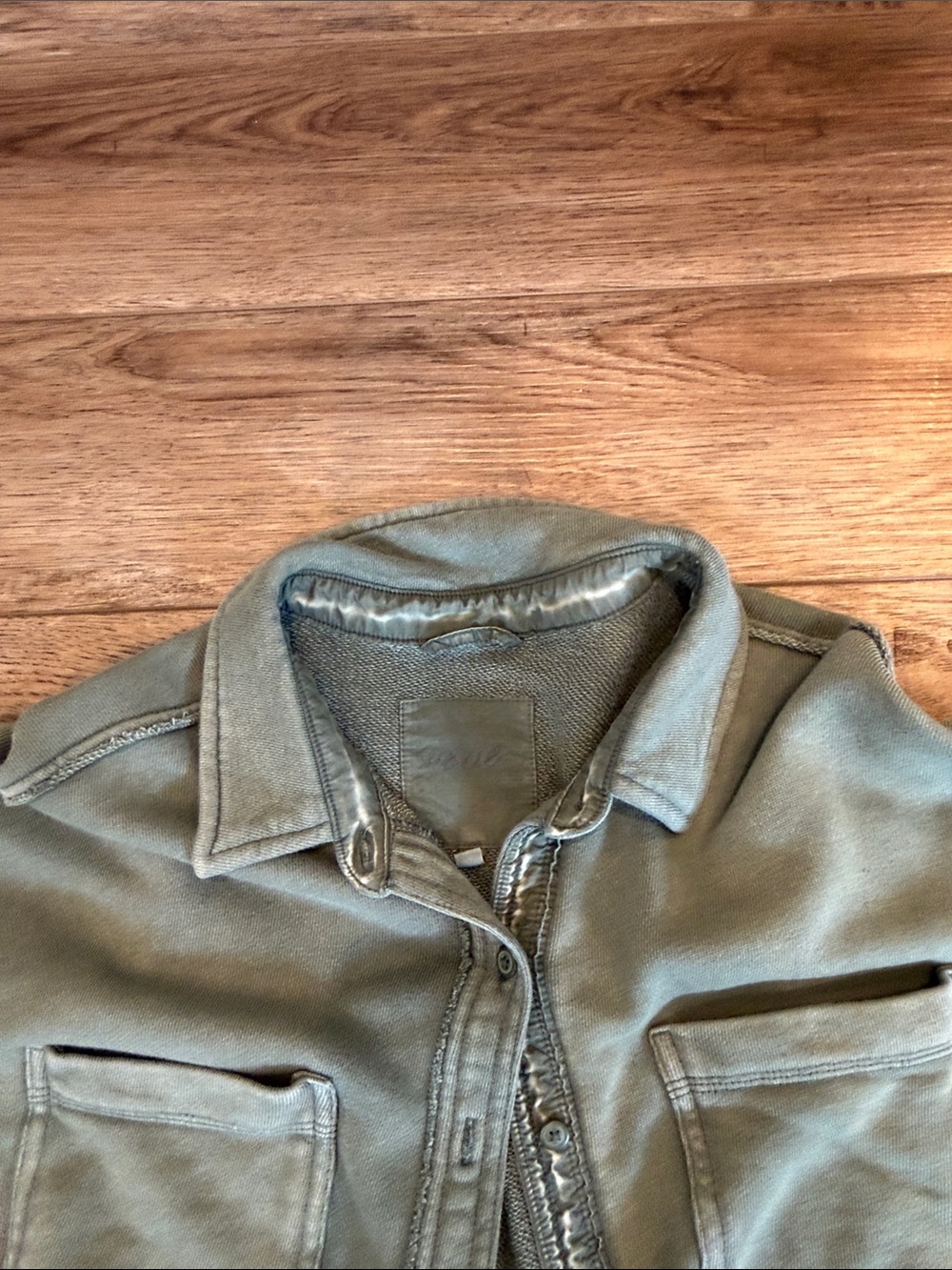 aerie Olive Green button up oversized long sleeve